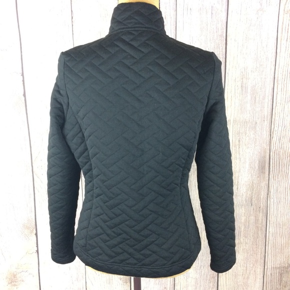 Golfino Black Full Zip Quilted Puffer Jacket Sz 6 - Picture 2 of 8